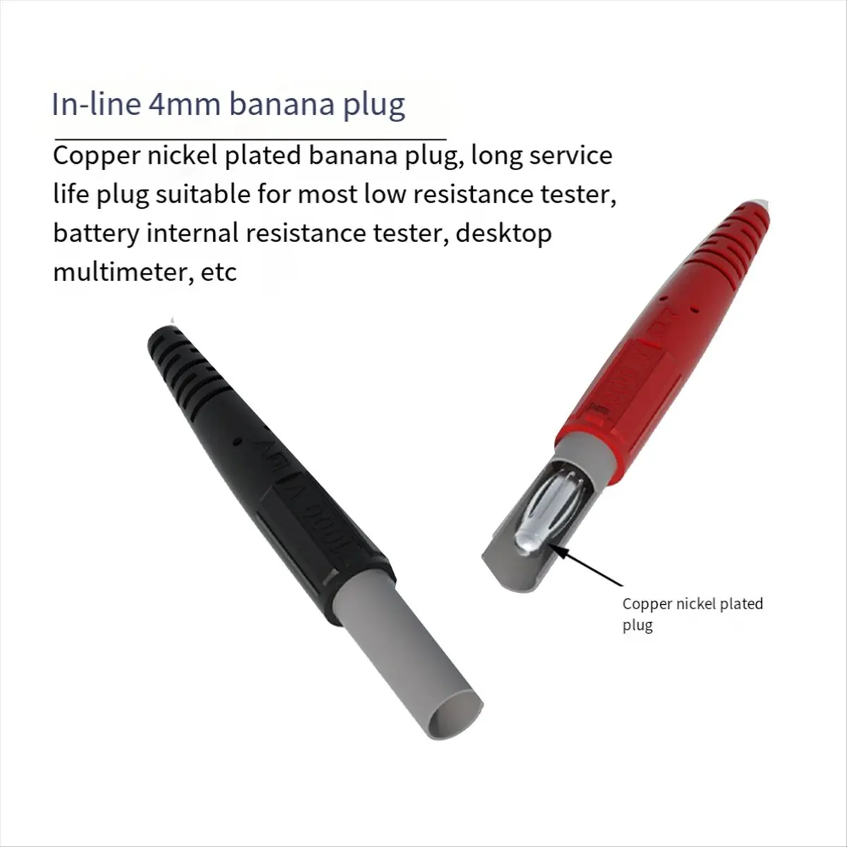 Kelvin Test LCR Lead Bottom Resistance 4-Wire 4mm Lantern Plug Clip Orichalum Plating Kelvin Probes J.70075-A28R
