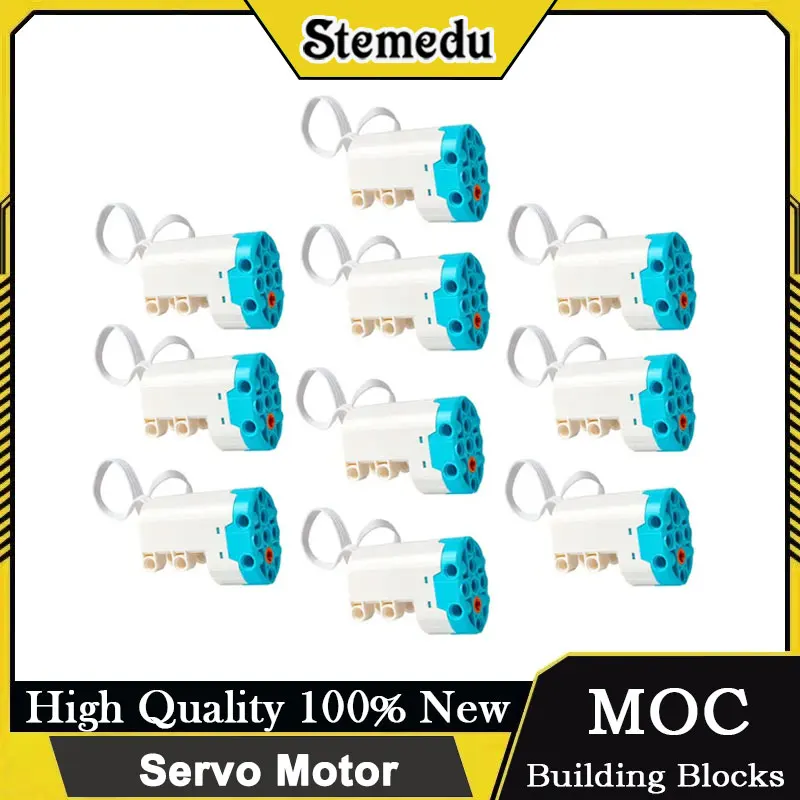 Servomotor con función de potencia 88004, pieza de bloque de construcción MOC reforzada de alta velocidad para modelos Legoeds DIY robóticos RC