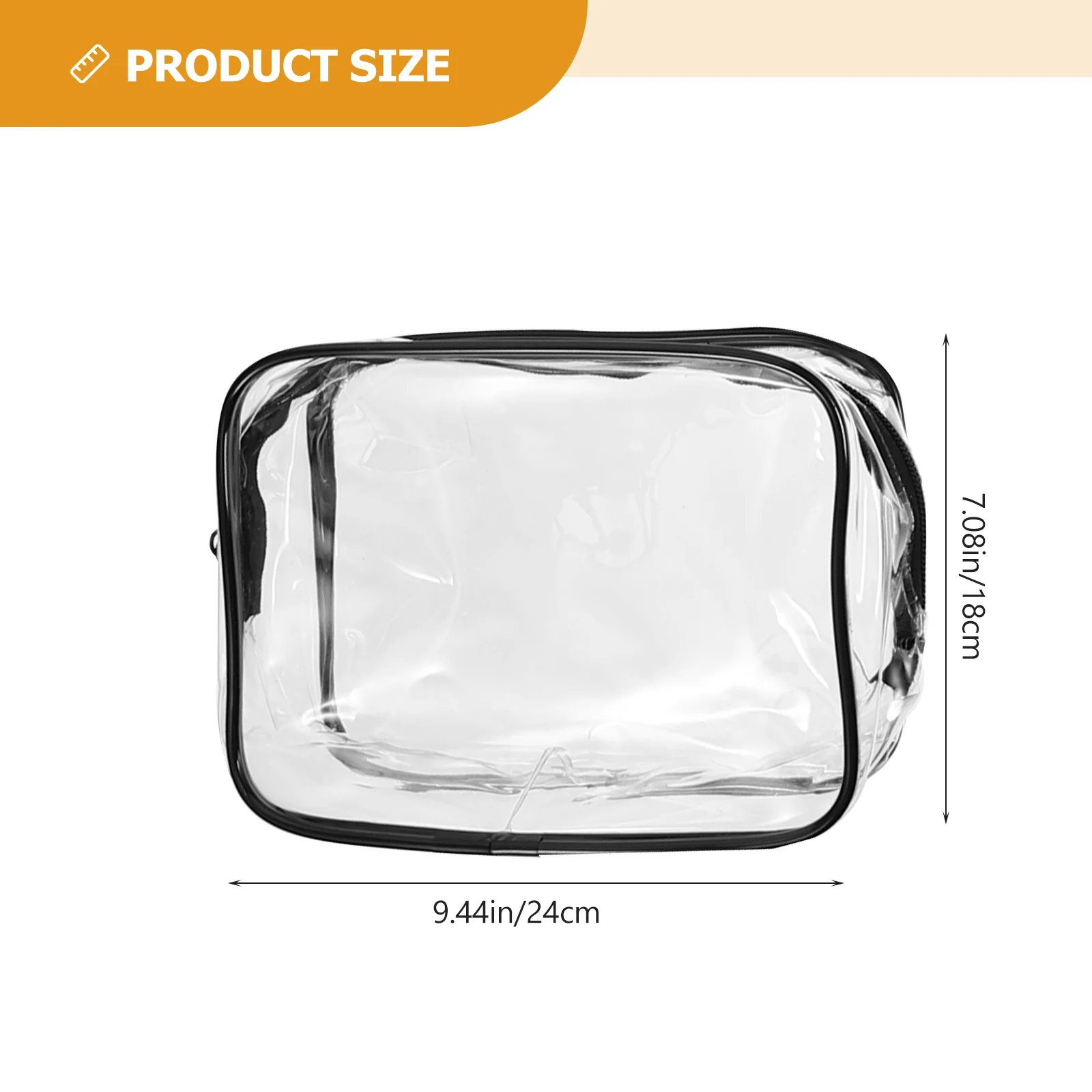 Transparente PVC Travel Bag para Mulheres, Organizador De Higiene Pessoal, Maquiagem Bag for Cosmetics