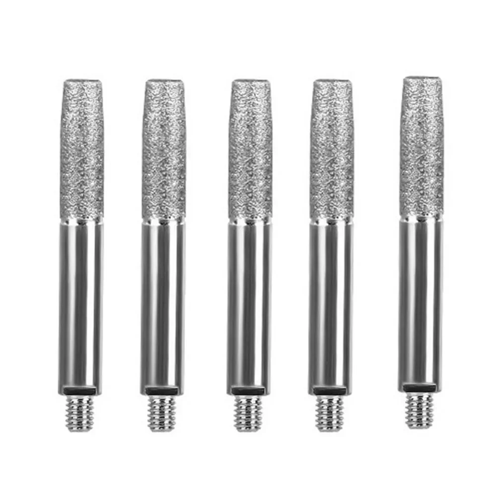 5 pz Diamante Rivestito Cilindrico Bava Motosega Affilatrice Parti Testa di Rettifica Affilatrice per Sega a Catena Pietra File Strumento di Rettifica