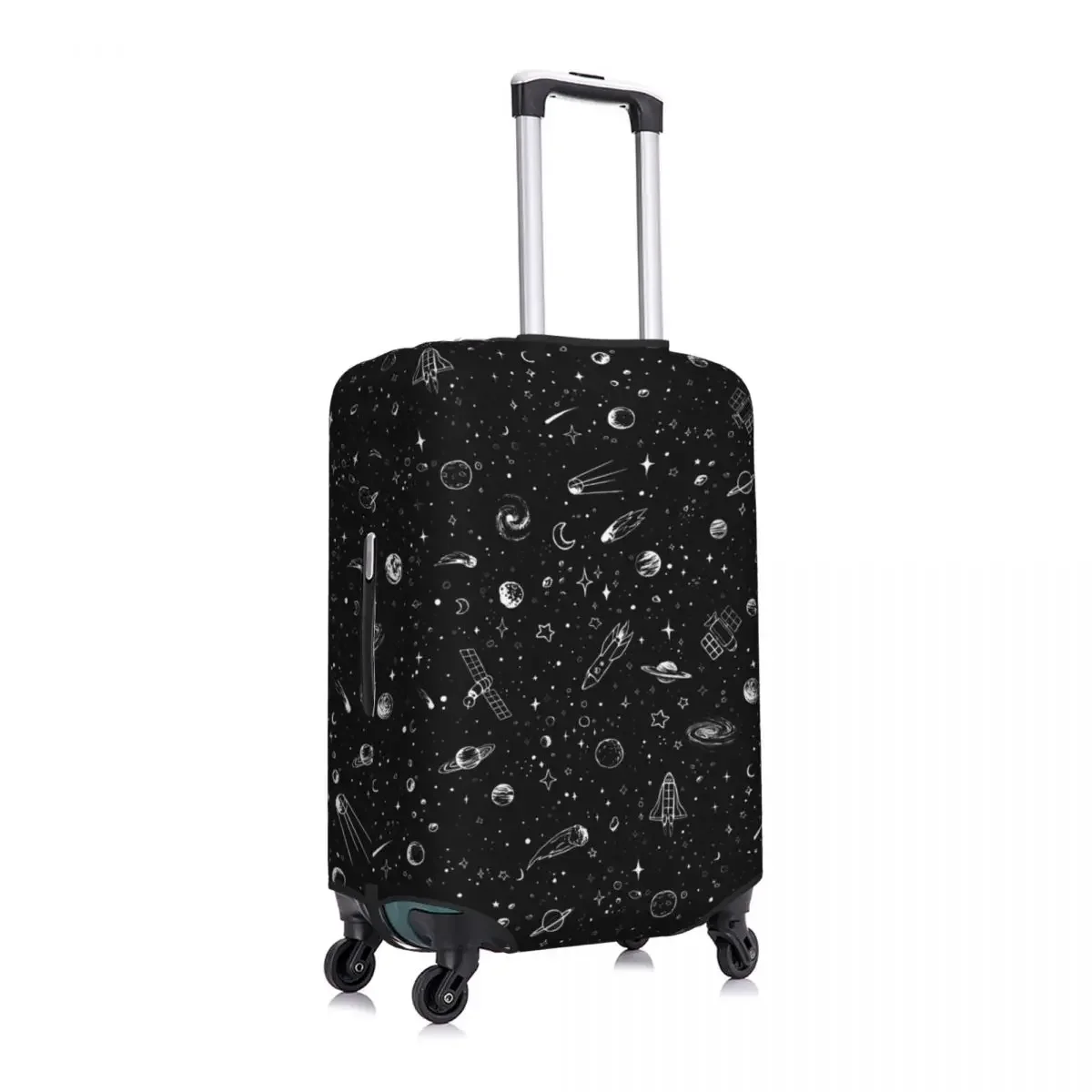 Space Starry Night Suitcase Cover Planets Print Flight Business Elastic Luggage Case Protection