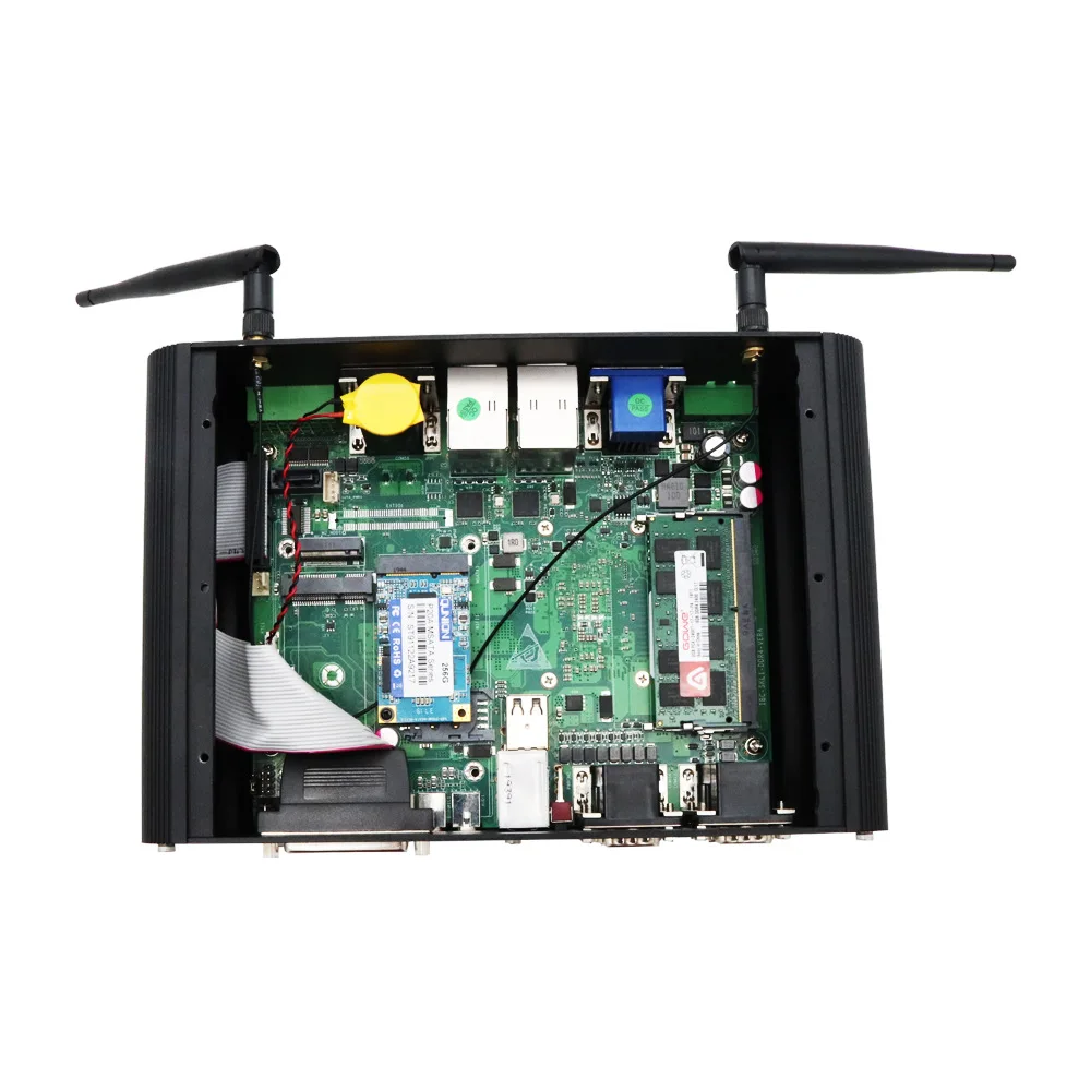 كمبيوتر صناعي بدون مروحة i7 10510U i5 10210U 9V-36V حواسيب صغيرة ذات جهد واسع GPIO 6COM #3