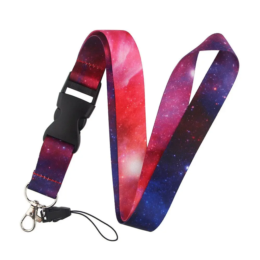 

Starry Night Sky USB Badge Lanyard ID Card Rope Gym Keys Holder Neck Strap Mobile Phone Lanyard Mobile Phone Straps