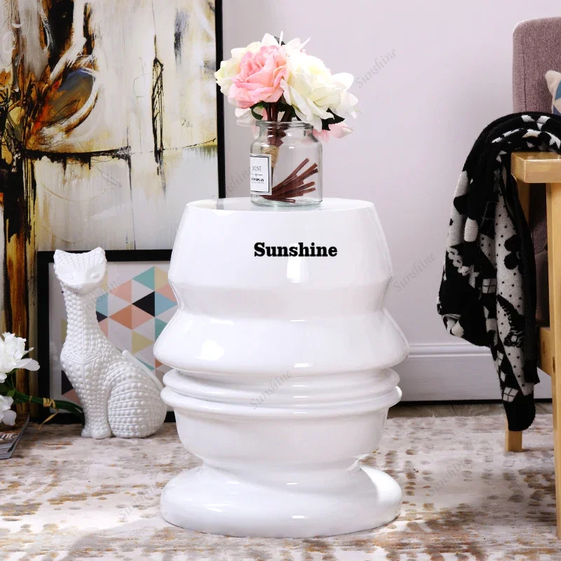 luxury side table black console table Nordic Contemporary corner coffee table  FT