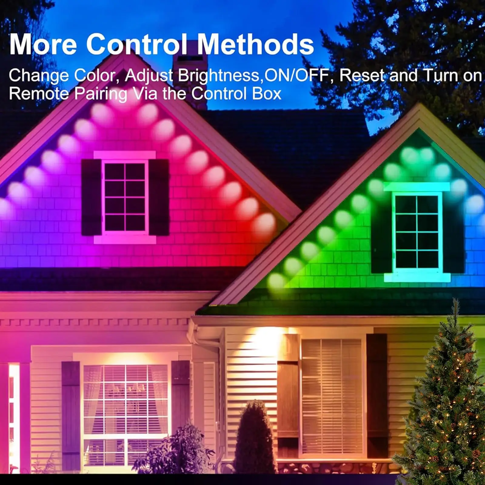 التحكم الذكي 150FT 90 المصابيح الدائم في الهواء الطلق ضوء DIY المشهد ضوء سقف المنزل الإضاءة للحزب هالوين عيد الميلاد الإضاءة #6