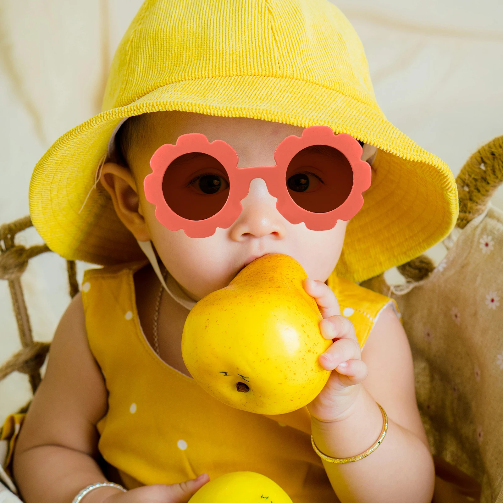 

3 Pcs Sunglasses Toddler Sunflower Baby Kids Summer AC PC Creative Party Girl Sunflower Sunglasses Decorations Festivals Gifts