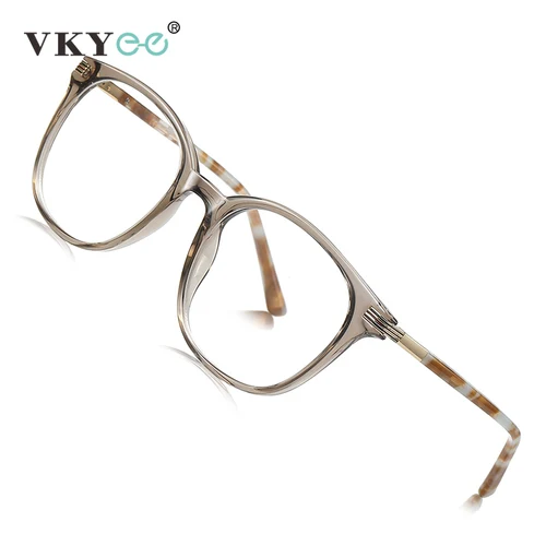 Imagen 2 del producto VICKY minimalista clásico geométrico redondo diseño de marco grande Anti-luz azul gafas de lectura prescripción personalizable LS216