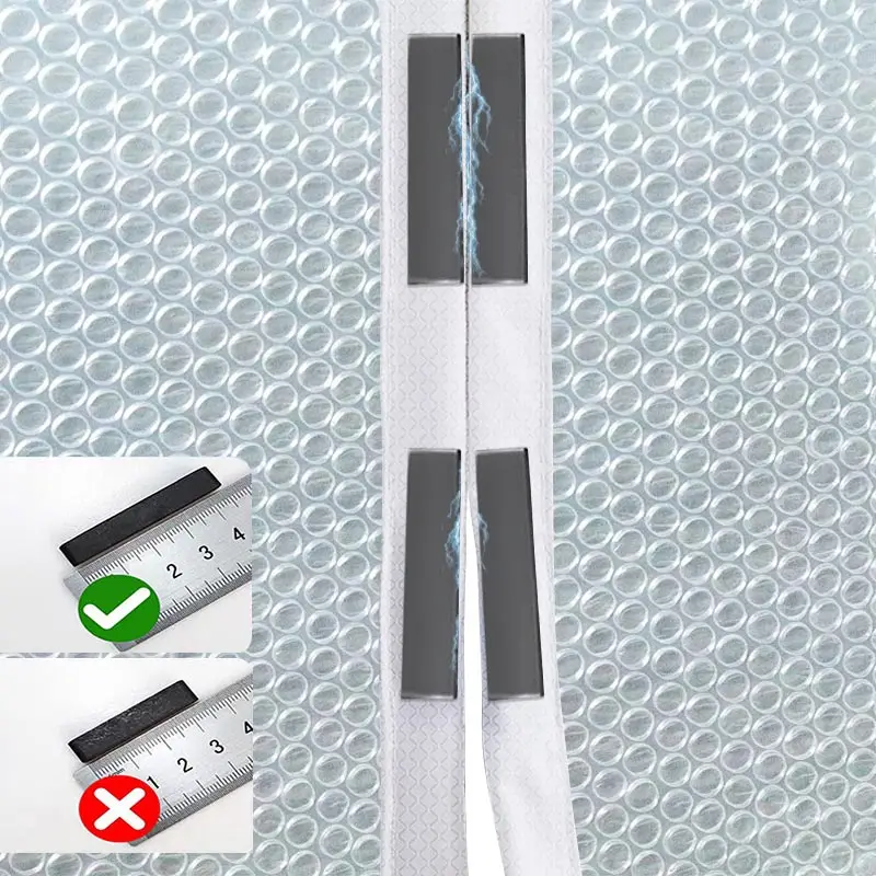 Winter magnetic suction side opening bubble film partition curtain, windproof, cold proof, warm and easy to install curtain