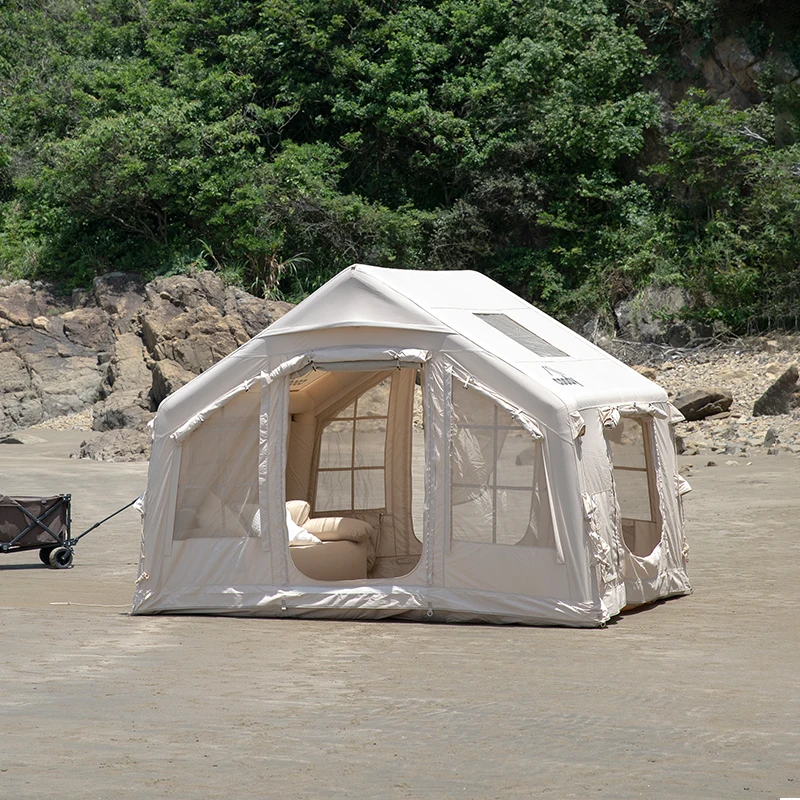 

Надувная палатка Coody 8.0 Air Tent-Beige для семьи, портативная, складная, для кемпинга, для активного отдыха, на 3-6 человек