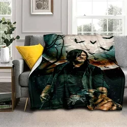 Daryl Dixon Walking Dead Movie Flannel Blanket,Warm and Soft Blanket For Couch Sofa Office Home Travel Camping Birthday Gift