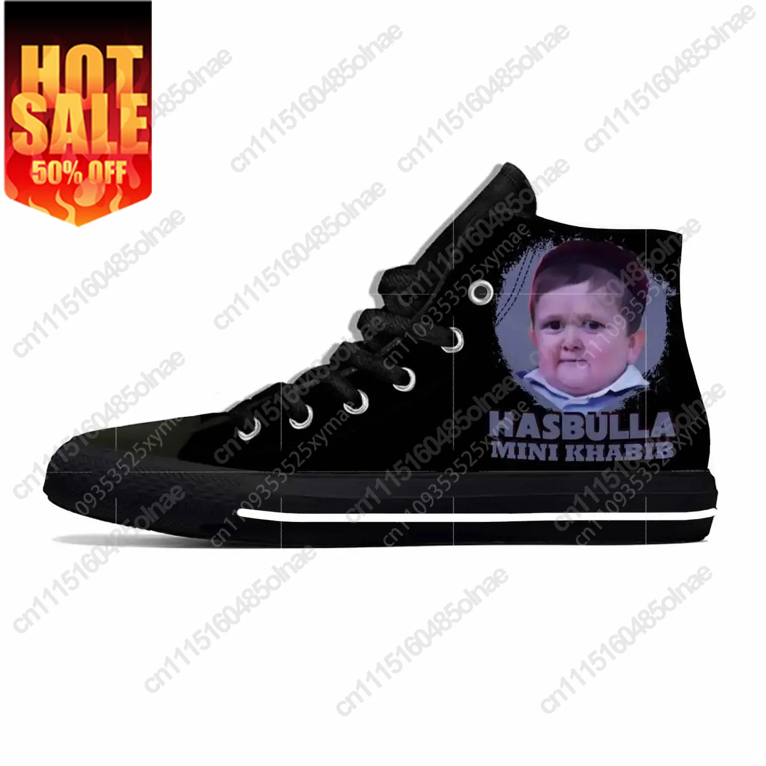 Hasbulla Fighting Meme Mini Khabib Blogger Funny Casual Cloth Shoes High Top Lightweight Breathable 3D Print Men Women Sneakers