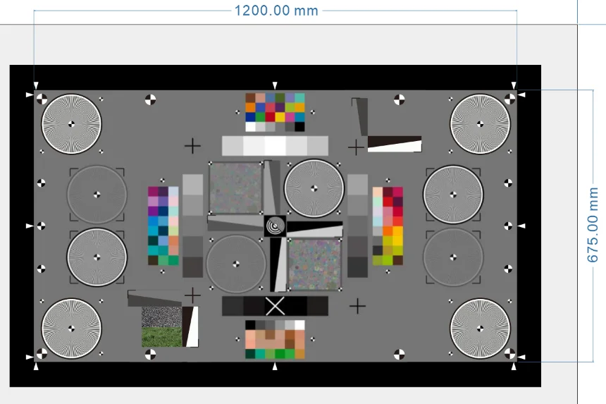 

TE42-v2-Q 1200X675X0,25 мм Тестовая диаграмма 16:9 Многоцелевая тестовая диаграмма для высокоскоростного тестирования камеры может быть настроена по индивидуальному заказу