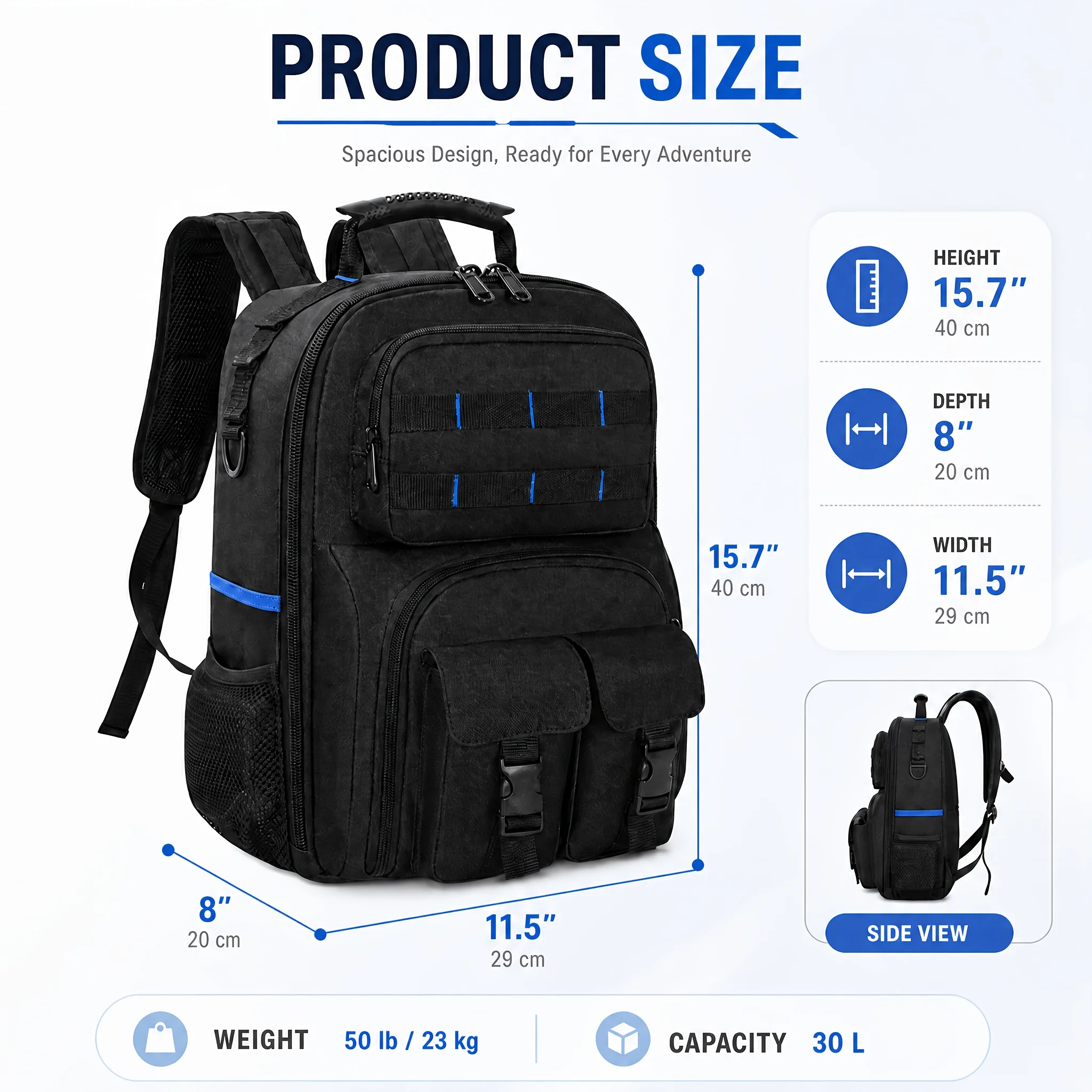 高耐久性ジッパー付きツールバックパック。プレミアムYKKジッ - Backpack Insert Organizer のレビューと価格