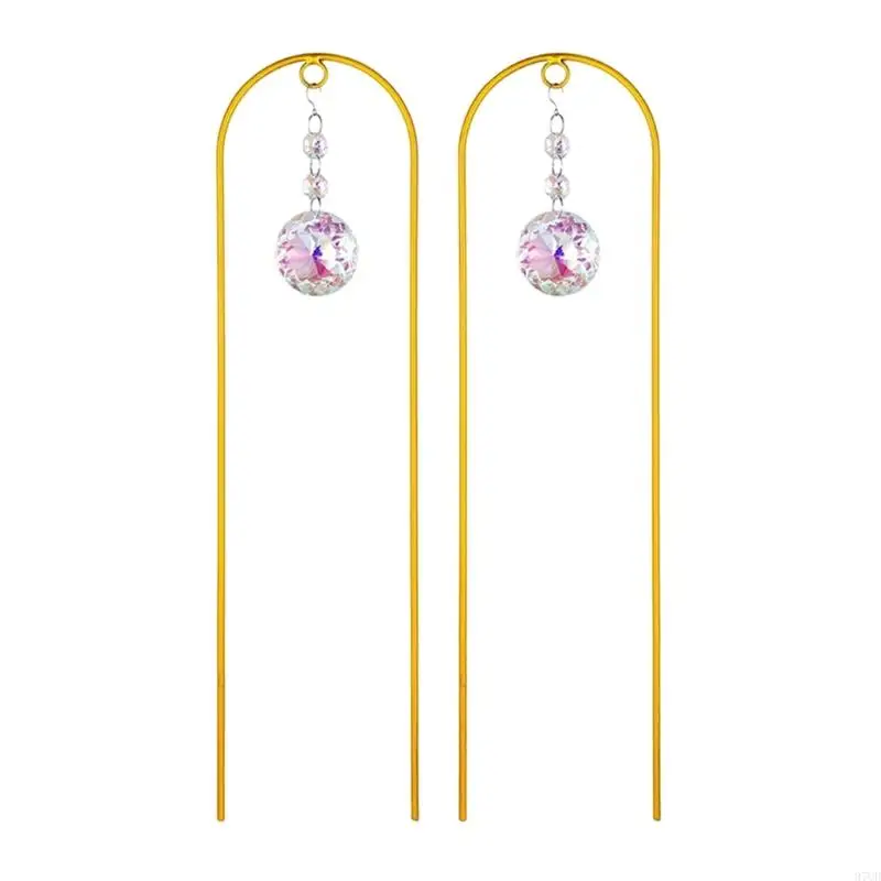 

97QD Plant Climbing Frames With Crystal Moon Hanging For Indoor Outdoor Gardens