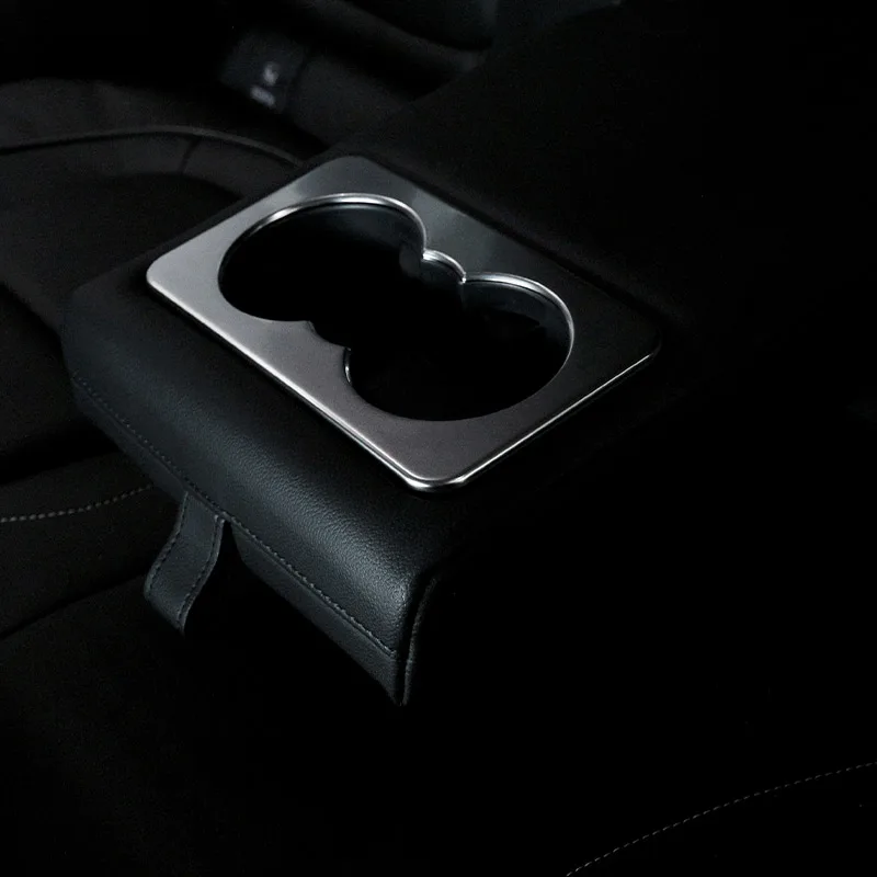 For Land Rover Defender 110 130 For Jaguar F-Pace X761 XE X760 XF X260 Car Rear Seat Water Cup Holder Cover Trim Accessories