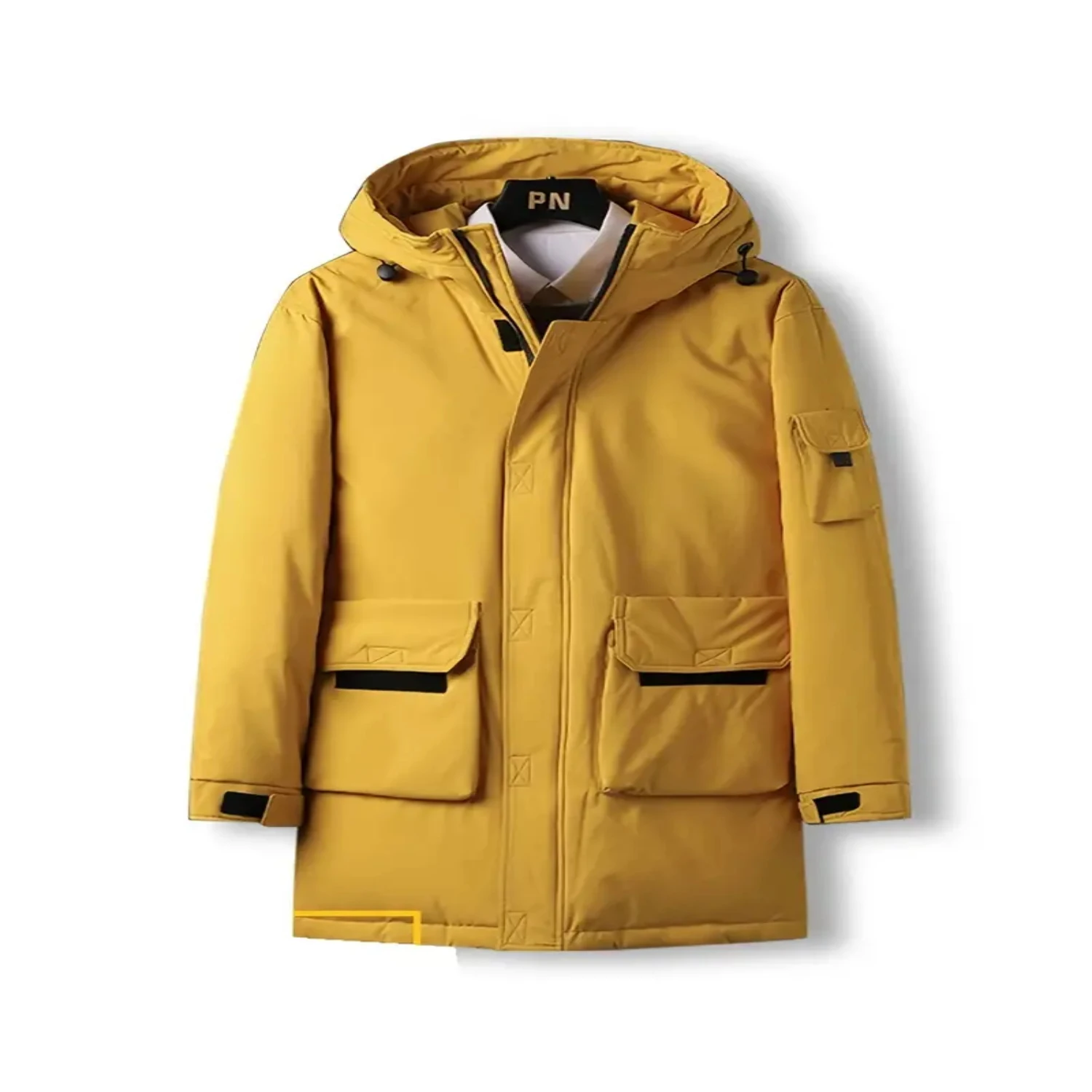 Mens Long Down Jackets, Casual Thick Warm Down Jackets With Hood For Winter Puffer jacket men