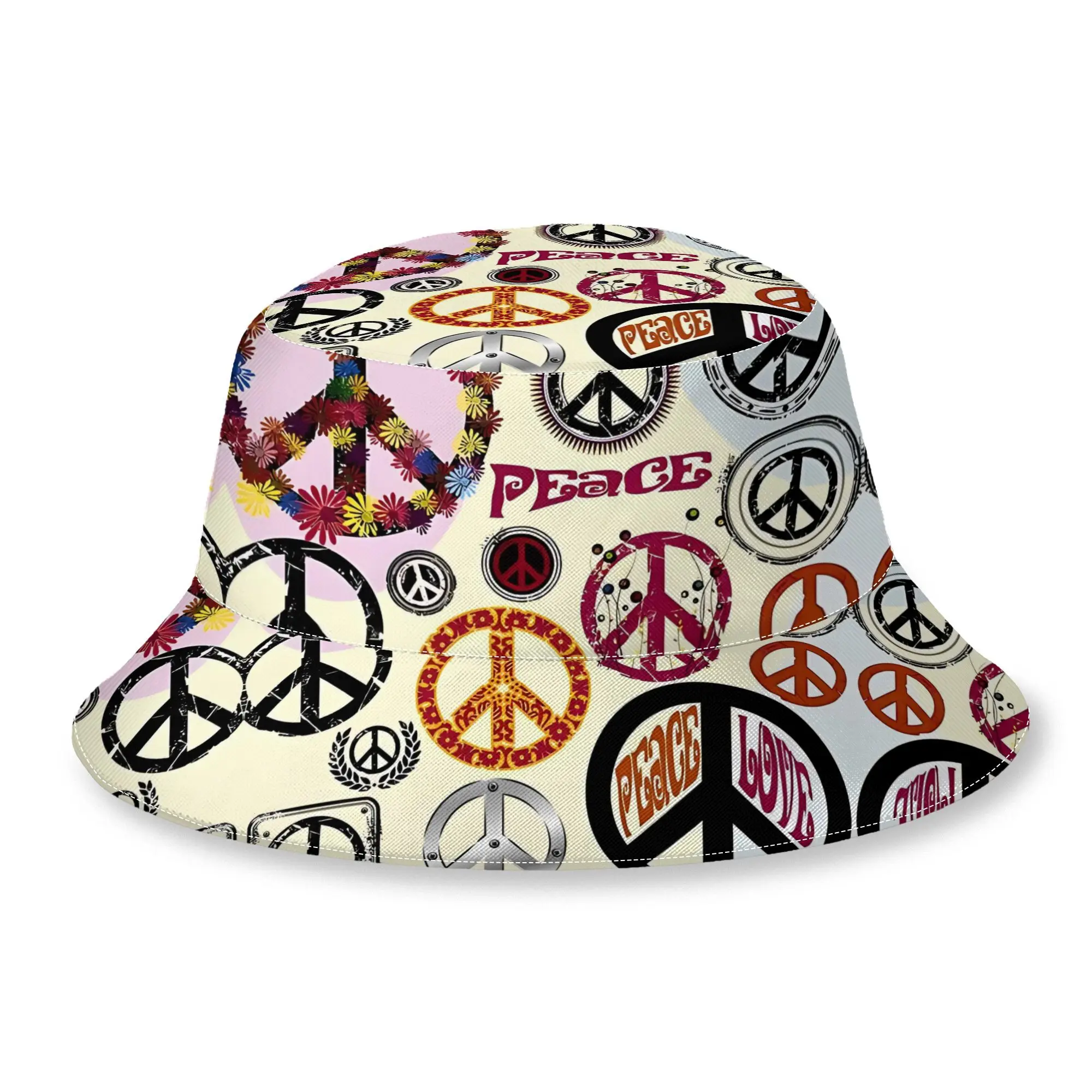 Flower Power Peace And Love Hippie Unisex Suitable for Outdoor Cycling Fashionable Photography Beach Vacation