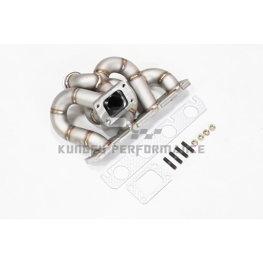 KUNGFU PERFORMANCE Turbo manifold boost manifold stainless steel with T4 flange fits for Au di V W EA888 MQB EA113 MK5 MK6 A3 S3