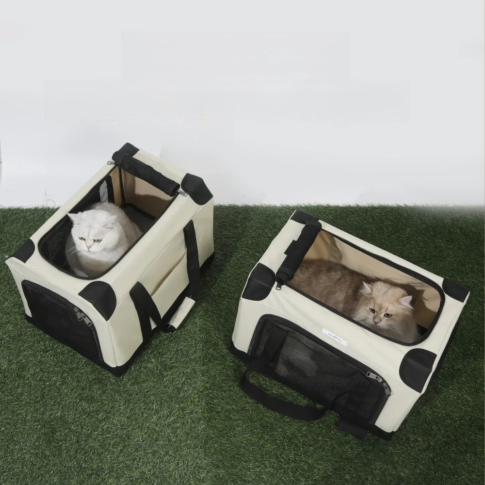 Large Foldle Trael Trolley Bag for Cats Double Decker Pet Cer Bag Por Outdoor le Kitten Transport Case