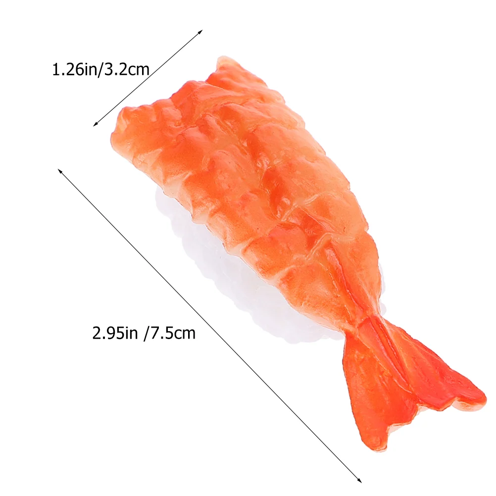 2 Pcs Sushi Fridge Magnet Magnets for Kitchen Food Stickers Decors Refrigerator Funny Gifts Fake Salmon 3d