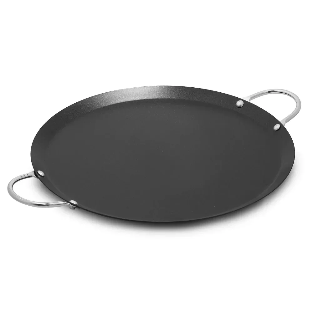 

Fully Upgraded New Products Hot Sale.9in Carbon Steel Nonstick Round Comal with Metal Handles, Black.HOME. Free shippment