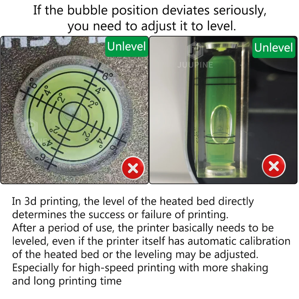 ملحقات الطابعات ثلاثية الأبعاد مستشعر تسوية السرير الحراري مستوى الفقاعات طقم الطباعة ثلاثية الأبعاد أداة كشف الطباعة لـ Bambulab Creality K2 Plus #6