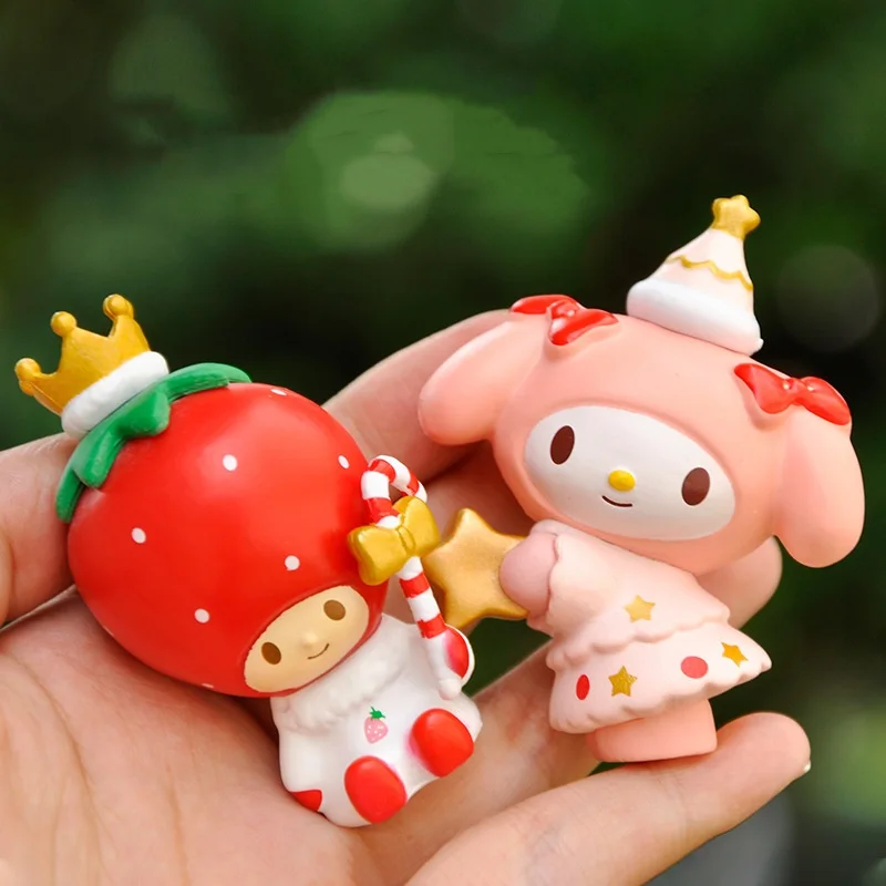 

Набор из 5/6 шт. игрушек Sanrio: фигурки My Melody, Kuromi, Cinnamoroll, милые куклы, кавайные фигурки, подарки на день рождения для детей