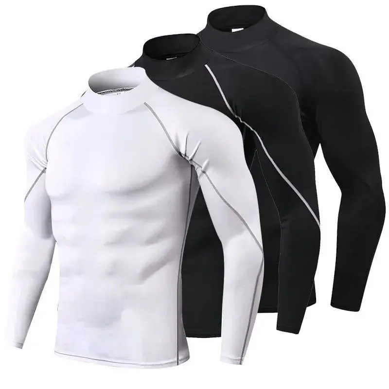 

Compression T Shirt Men Long Sleeve Bodybuilding Sport Tees Casual Quick Dry Gym Fitness Workout Jogging Sport Tops Men Jersey