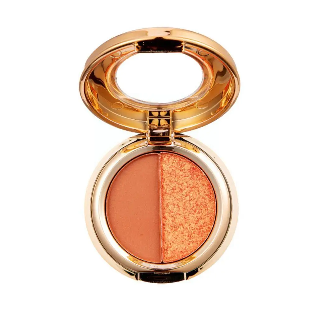 Beauty Glazed-Fard à barrage bicolore nacré, yeux oranges brillants, ombre dorée, cosmétiques de maquillage, paillettes, P5W1, 256