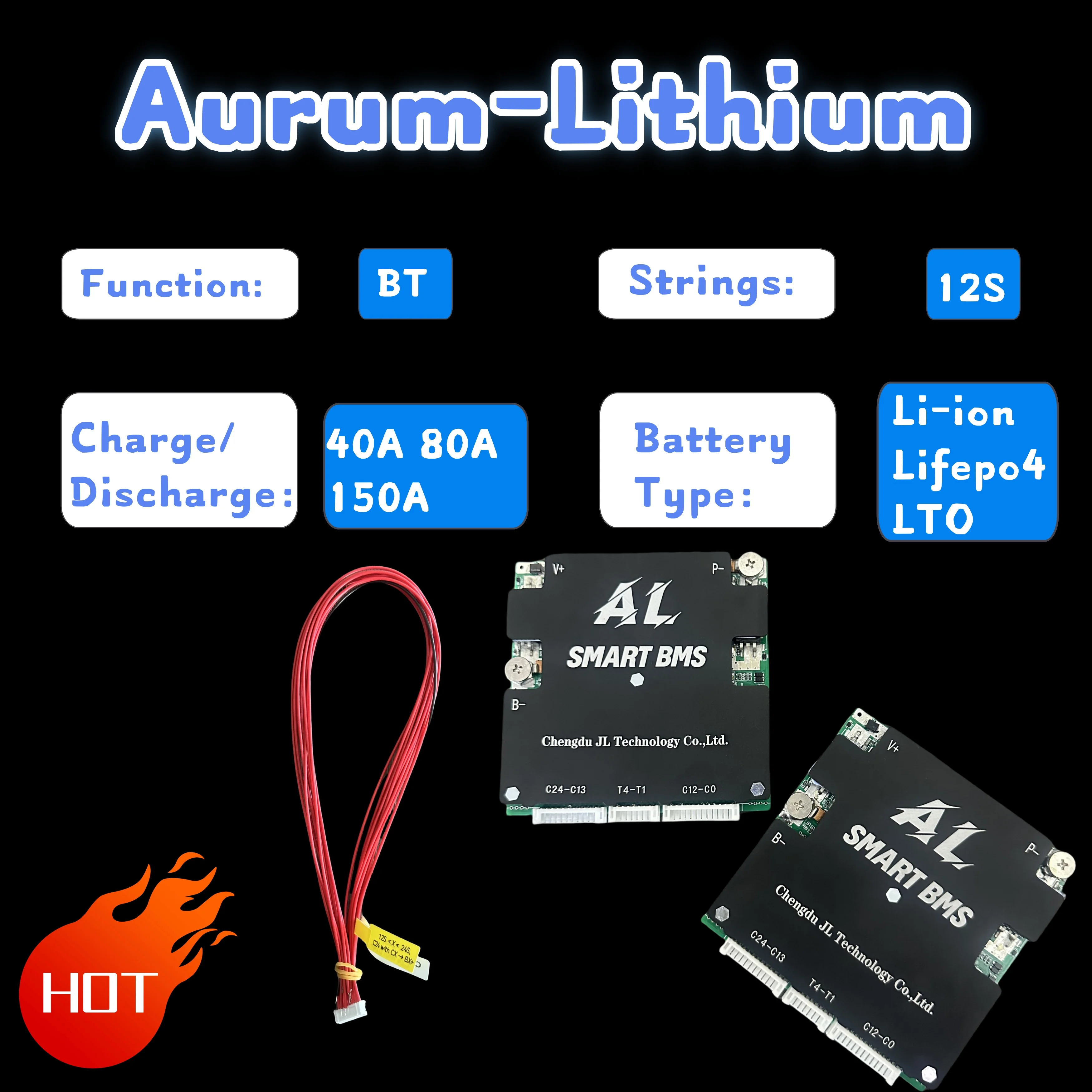 AL Smart BMS 	 12S 48V 36V 40A