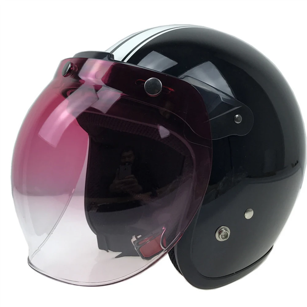 Bright High Strength Multicolor Flip Up Helmet Accessories Open Face Motorcycle Helmet Bubble Visor