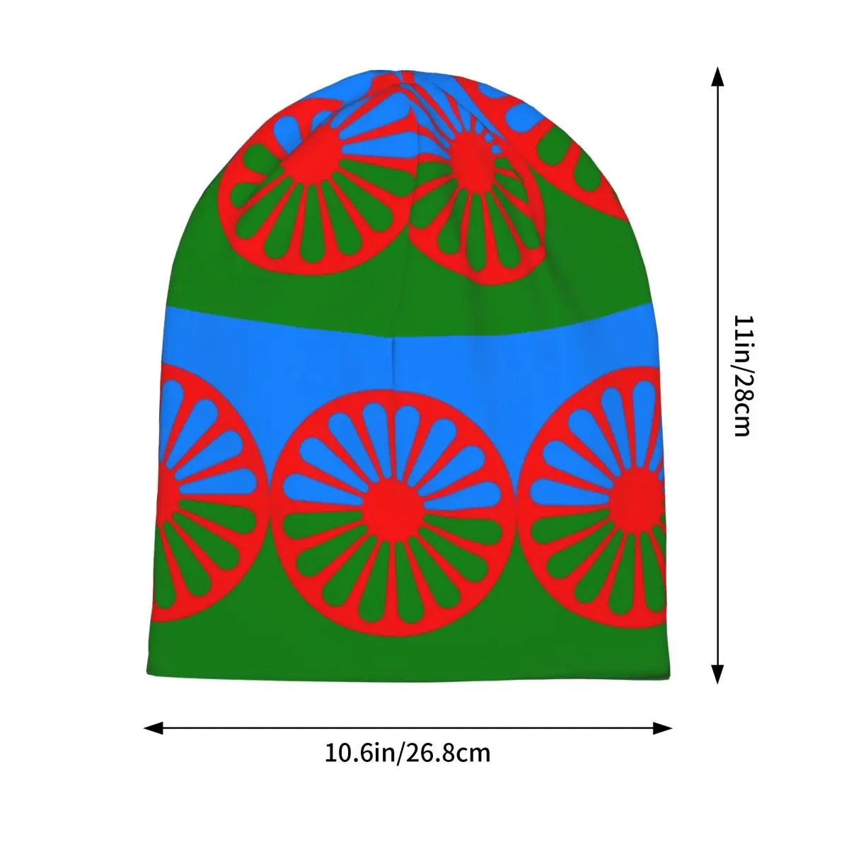 Romany Gypsy Flag Warm Knitted Cap Fashion Bonnet Hat Autumn Winter Outdoor Beanies Hats for Unisex Adult