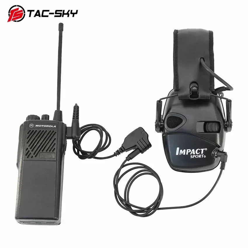 TAC-SKY U94 PTT M Kopf auf 3,5 Kabeladapter, kompatibel mit MSA SORDIN/Impact Sport/Walker\'s Razor Tactical Shooting Ohrenschützern