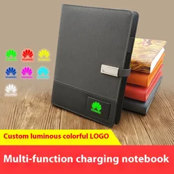 Wire Charging Laptop Business Loose leaf Office Convenient Charging Laptop PU High Gift Mobile Power Charging Laptop