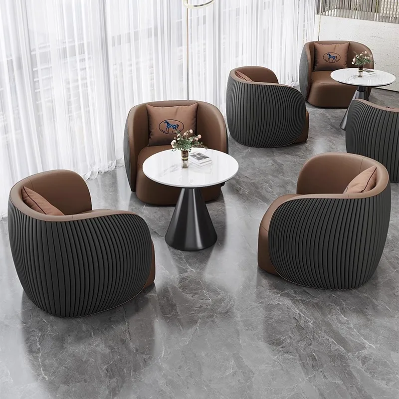 Light Luxury Office Sales Office Negotiation Table and Chair Hotel Lobby Sofa Rest Area Meeting Room Reception Sofa Combination