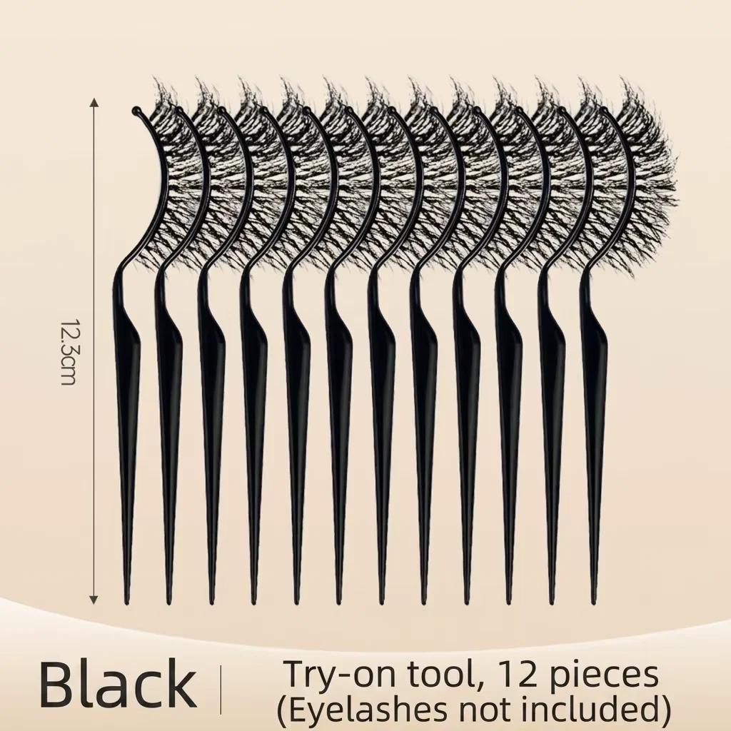 Yiernu Maßgefertigter Wimpern-Tester-Stift, Stilvoller Wimpern-Präsentationsständer mit 12 Wimpern-Teststäben, Wimpern-Display-Tester – Detail 8