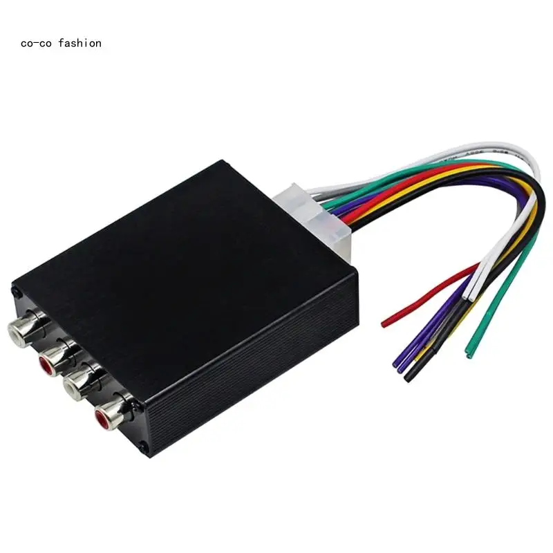 

Multifunction Sound Converter 50W 4 Channel Simple to Operate Lossless Sound Transmission Metal for Automotive 517B