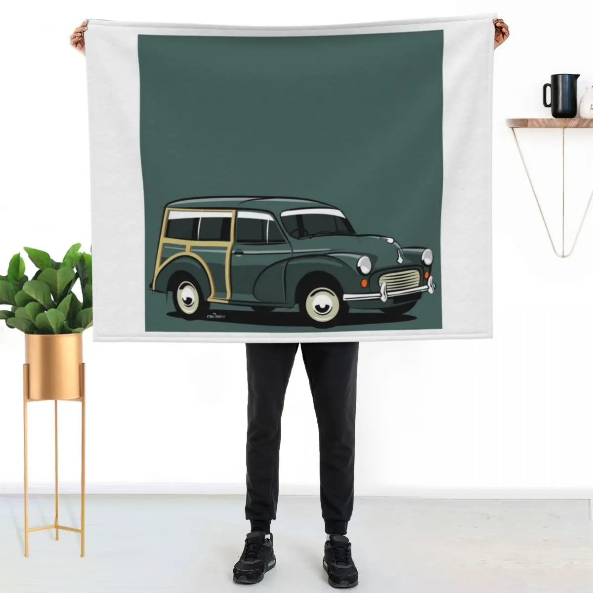 Morris Minor 1000 Traveller green Throw Blanket Decoratives Quilt bed plaid Thermal Summer Blankets