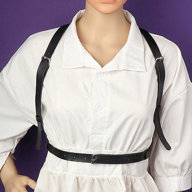 نساء موضة تسخير حزام مربط صدر مشد ملابس داخلية جلدية الحمالات للنساء القوطي الوثن الملابس مهرجان الهذيان الزي