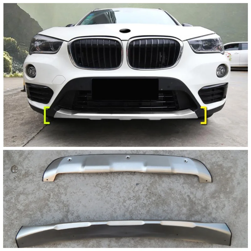 

For BMW X1 F48 2016-2020 High Quality Stainless Steel Car Front Rear Bumper Protector Splitters Guard Plate