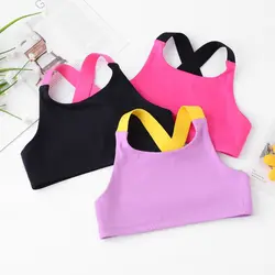 Kid Girls Bra Breathable Sports Training Bra Teenagers Kids Seamless Underwear Adjustable Child Bustier Vest