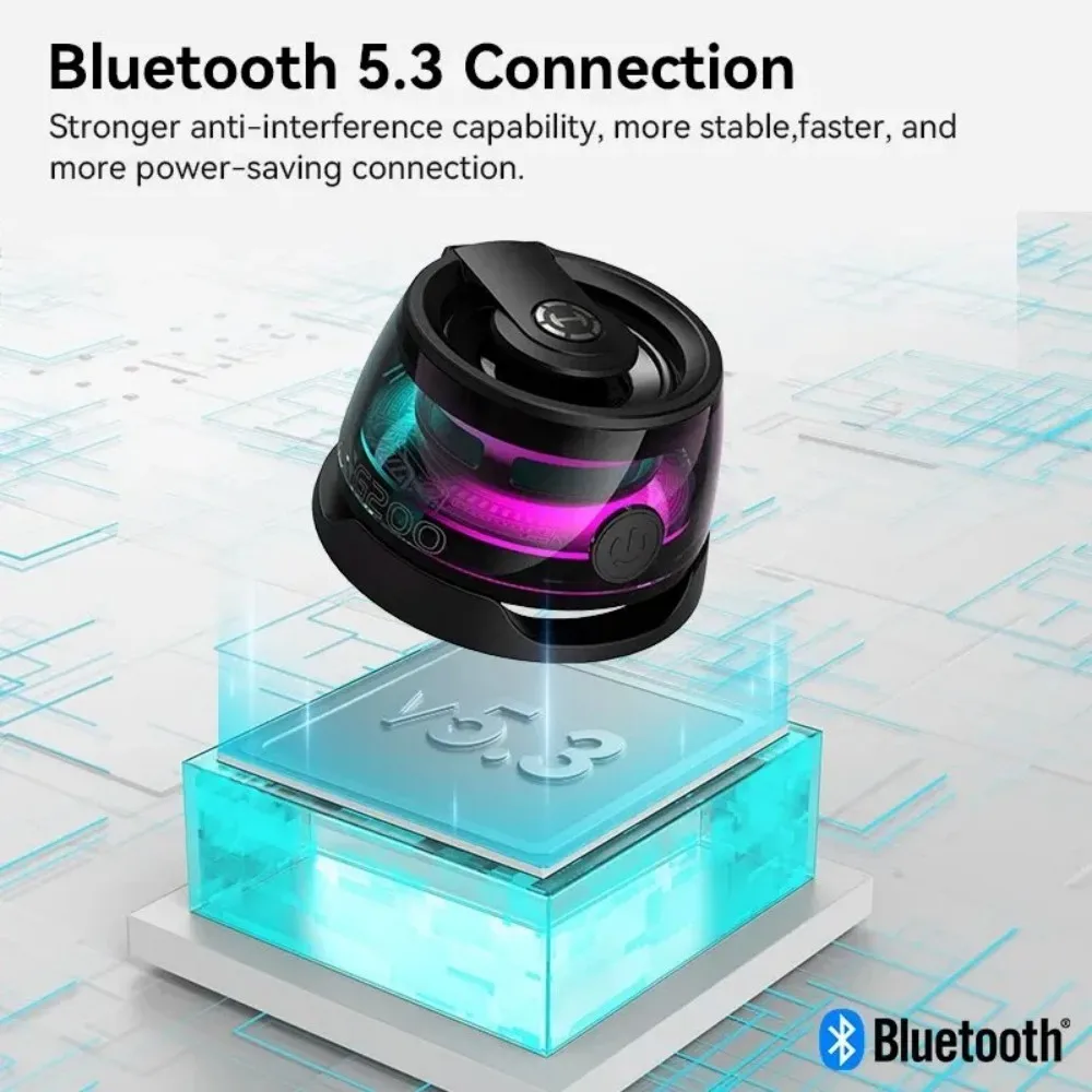 Portable Mini Magnetic Bluetooth Speaker RGB Light Speaker Mobile Phone Holder Wireless Speaker Home Ktv Machine ﻿