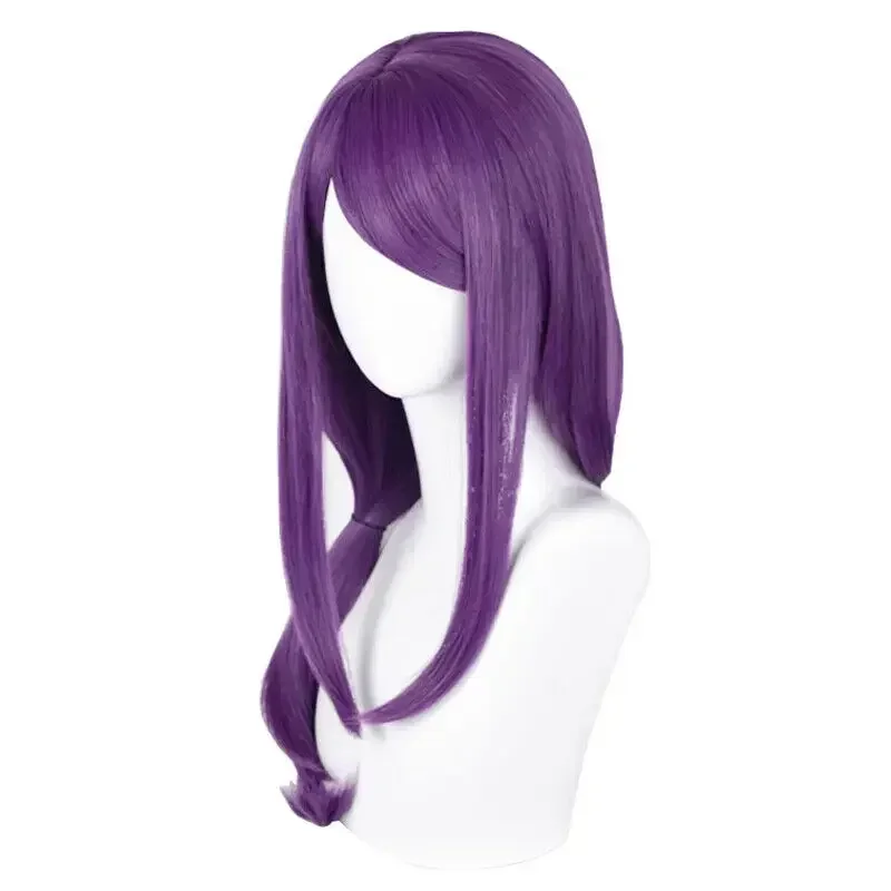 Peluca de anime para Cosplay Kamishiro Rize de 70 cm color púrpura para mujer, resistente al calor, cabello sintético 2