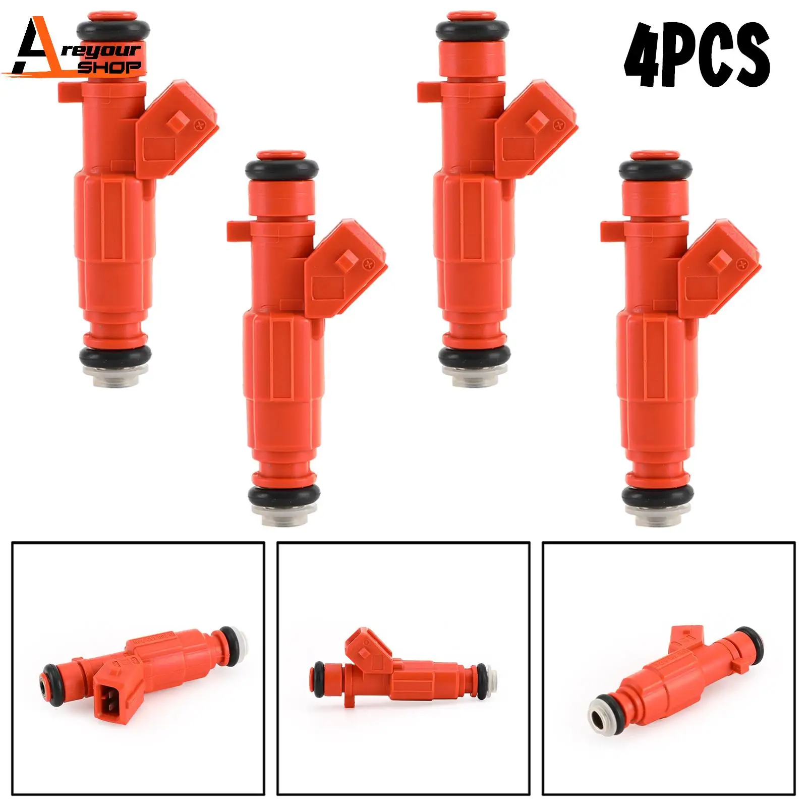 Areyourshop 4PCS Fuel Injectors Fit For Alfa Romeo 156 147 1.6 2.0 2002 2003 2004 0280155769 Car Auto Parts