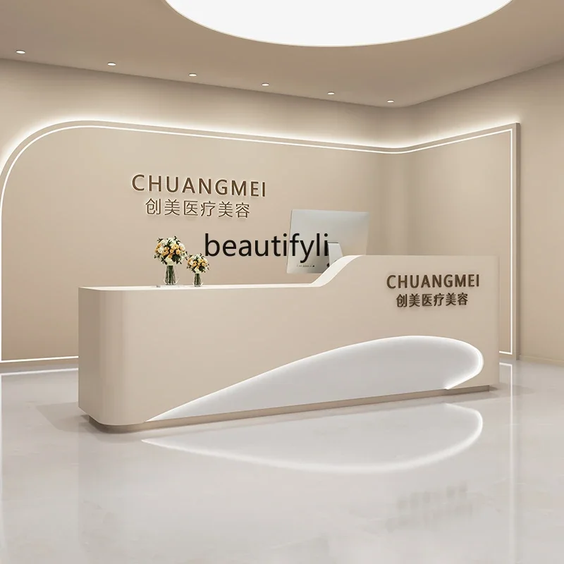 X Beauty Salon Cashier Clothing Store Dental Bar Art Dance Training Class Company Front Desk Reception Table