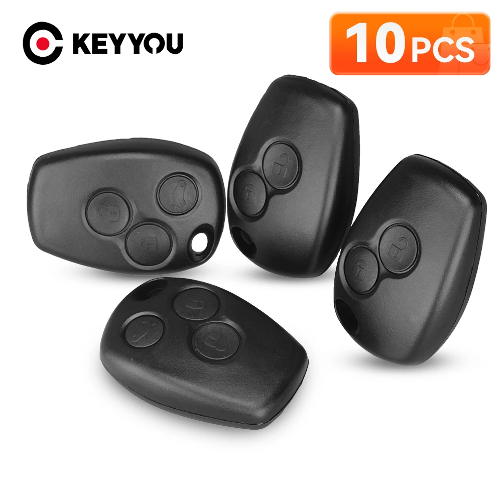 

KEYYOU 10pcs Car Key Case 2 3 Button Key Shell Remote Fob Cover For Renault Dacia Modus Clio 3 Twingo Kangoo 2 For NISSAN ALMERA