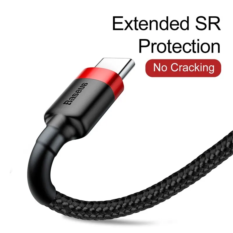 Baseus Cable USB tipo C para Huawei, Honor, Xiaomi, Samsung, super carga rápida, cable de datos y carga 2