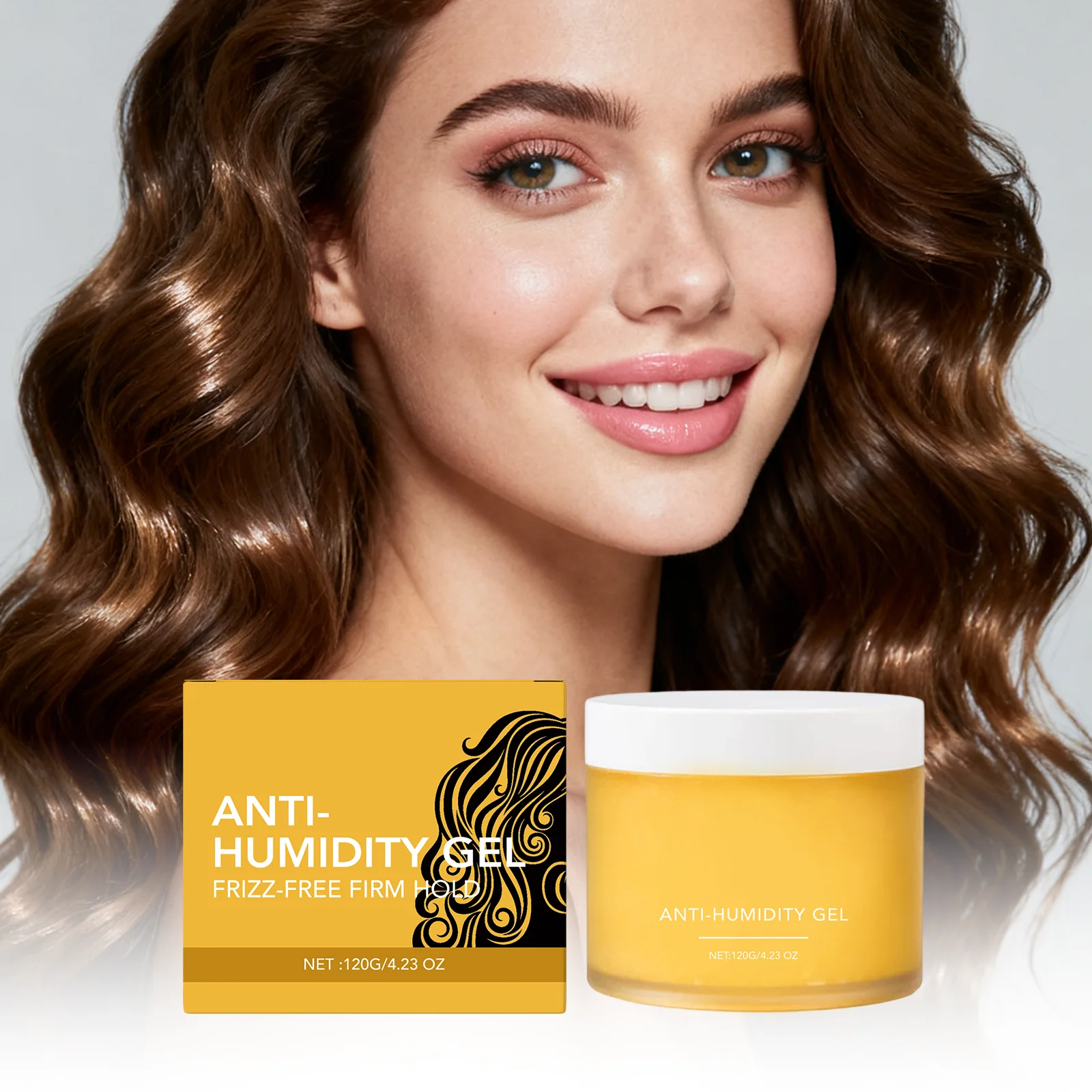 Gleamxi Curly Hair Styling Cream Natural Shine Long Lasting Hold Easy to Comb Lock Moisture Soften Strands Daily Hair Care 120g