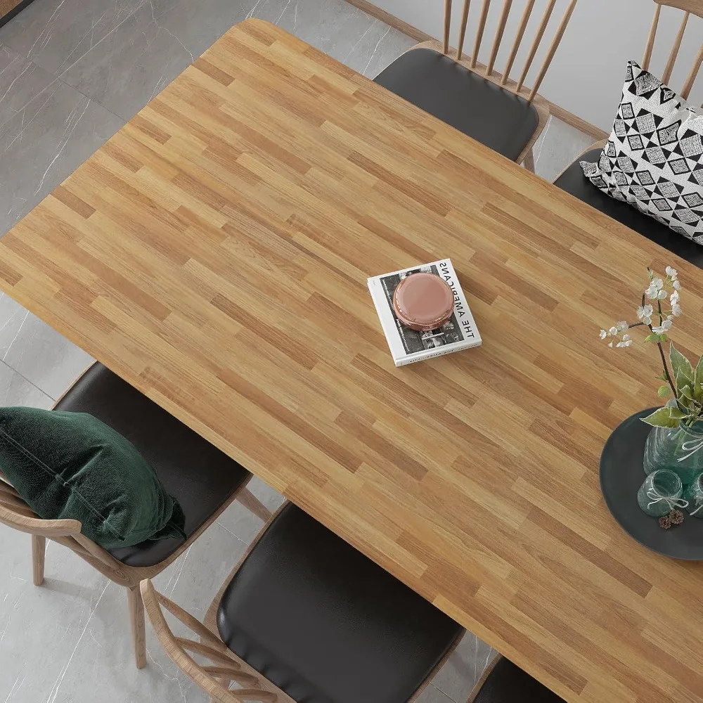 غطاء كونترتوب كبير من الفينيل والحبوب الخشبية المقاومة للماء، قابل للتقشير واللصق للخزائن، مقاس 32 × 354 بوصة، نمط كتلة الجزار