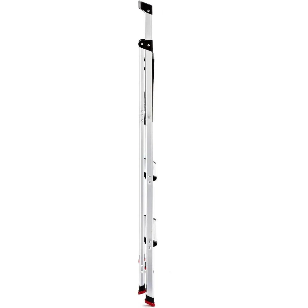 Rubbermaid-RMA-3 3-Step Lightweight Alumínio Step Stool com Project Top, 225-lb Capacidade Prata